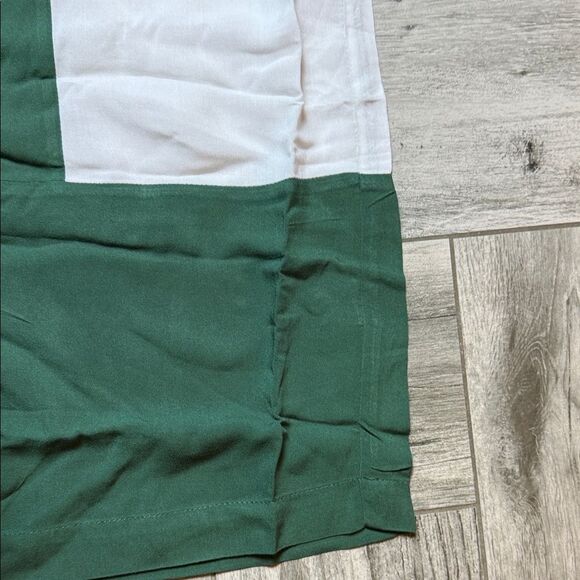 ASOS Green and White Colorblock Button Down Shirt - Picture 4 of 5